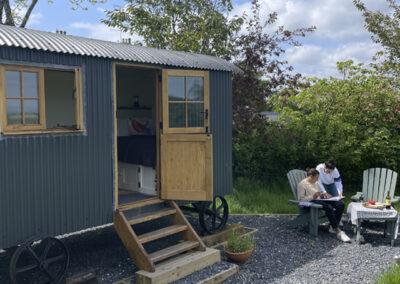 Shepards Hut Glamping couple